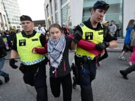 gretu-tumberg-policija-odvela-sa-protesta-ispred-arene-u-malmeu:-nekoliko-hiljada-okupljenih-nosi-palestinske-zastave-(foto)