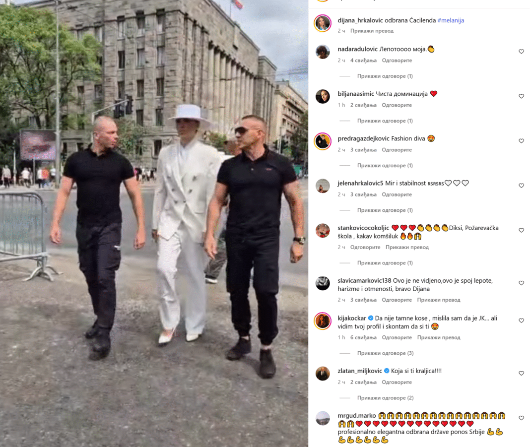 vip-dolazak-na-vucicev-kontramiting:-dijana-hrkalovic-uporedila-sebe-sa-melanijom-tramp-(video)-–-nedeljnik